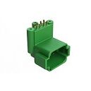 Green DIP Connector featuring multiple terminal options and a durable metal shell designed for extreme temperature ranges and performance