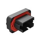 High reliability DIP Connector with black thermoplastic shell and multiple terminal types tested to meet strict standards