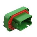 Green thermoplastic DIP Connector with multiple terminal types designed for performance in extreme temperature environments