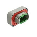 DIP Connector featuring gray thermoplastic shell and multiple terminal options designed for secure and durable electronic connections