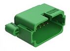 DIP Connector with black thermoplastic housing and multiple terminal configurations tested for and certified under ROHS standards
