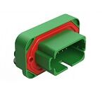DIP Connector featuring black thermoplastic housing and various terminal options designed for wide temperature range applications