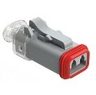 Versatile DIP Connector featuring gray thermoplastic shell suitable for operating temperatures ranging from minus 55 to plus 125 degrees Celsius
