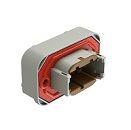Durable DIP Connector featuring gray color thermoplastic shell and multiple terminal options designed for electronic connections