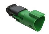 Durable DIP Connector with Green Thermoplastic Housing and Various Terminal Options Designed for Performance in Wide Temperature Ranges