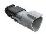 Durable DIP Connector with various terminal types and grey thermoplastic housing suitable for in harsh temperature conditions
